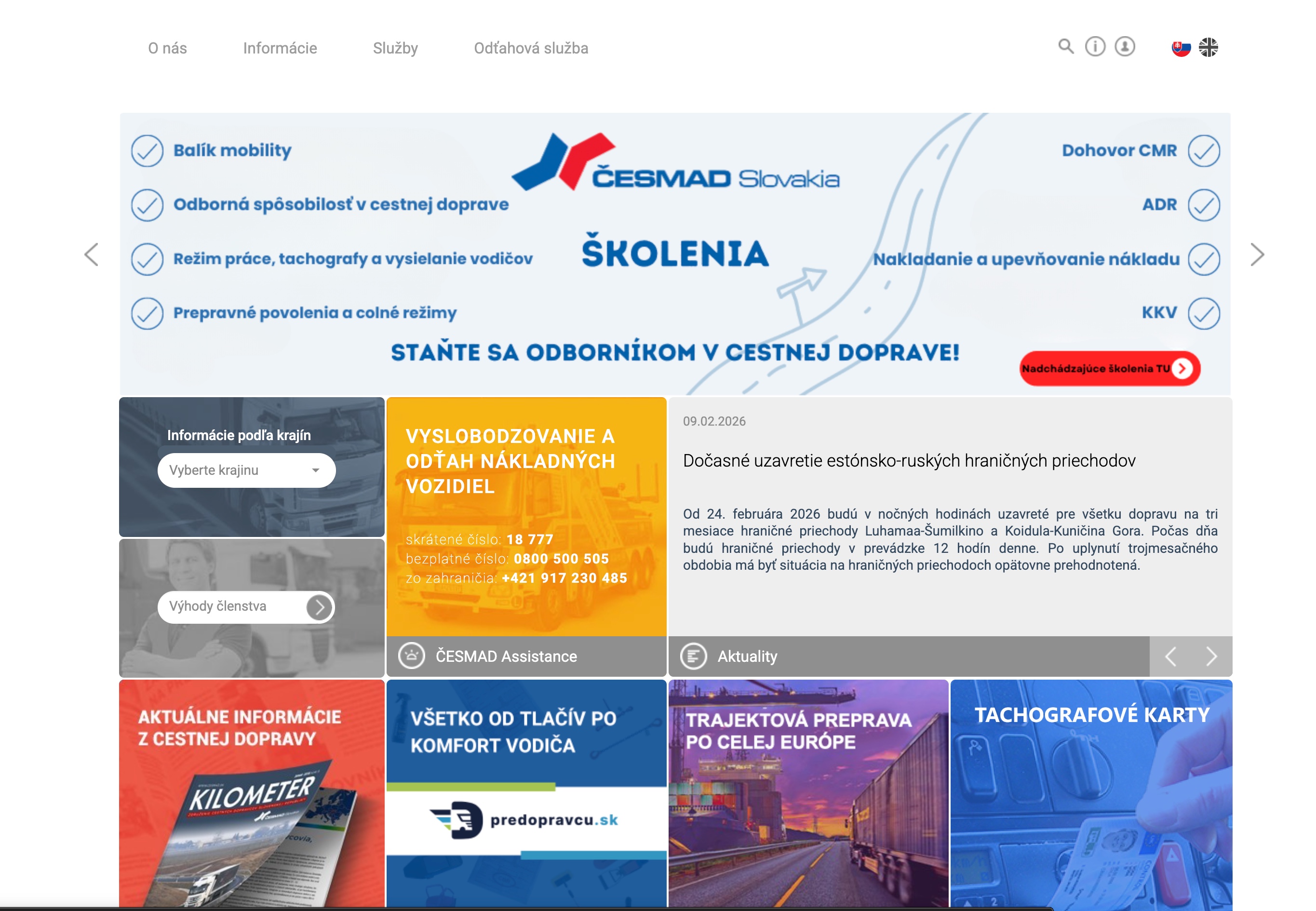 ČESMAD Slovakia web po mjeri s CMS-om